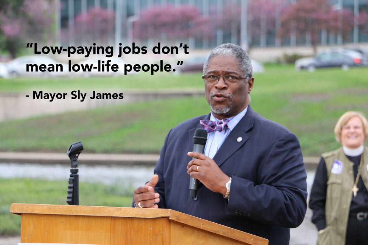 Mayor Sly James saying 