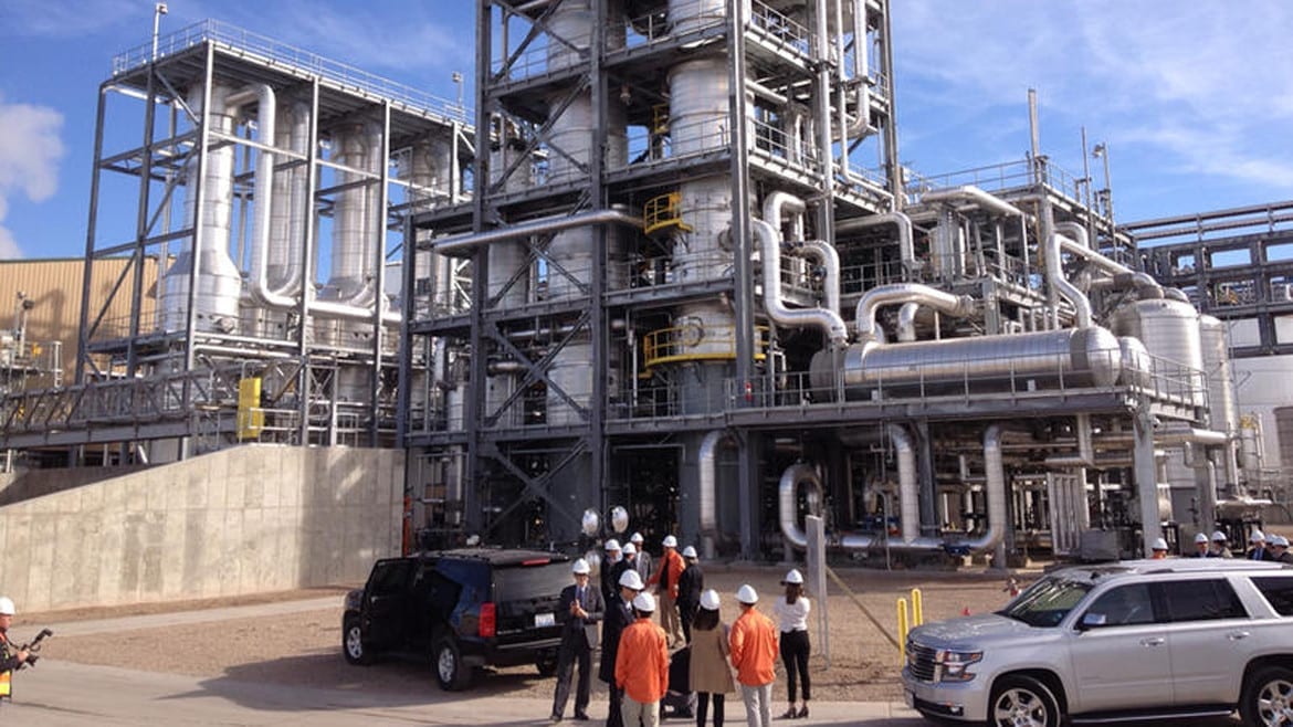 Abengoa Bioenergy recently halted operations at its new-generation ethanol plan in southwest Kansas. (Bryan Thompson | Heartland Health Monitor)