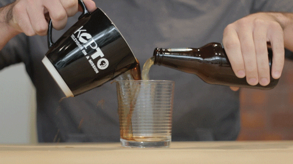 GIF of coffee and beer pouring together