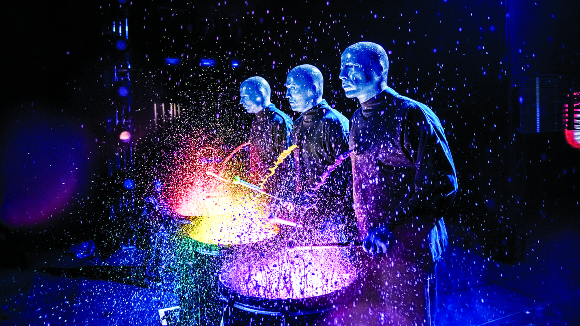 Blue Man Group Performs