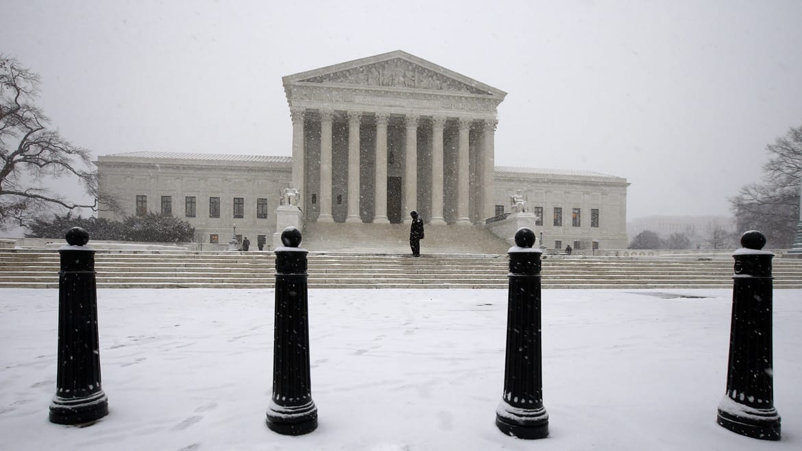 The U.S. Supreme Court, covered in snow, announced a decision on Monday that signals a new resentencing hearing for a Kansas City man currently serving a life sentence. (Photo: Alex Brandon | AP)
