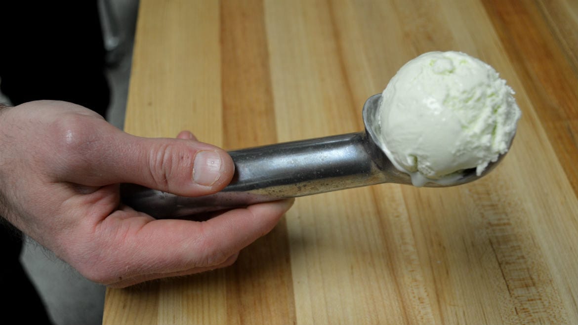 A scoop of ice cream.