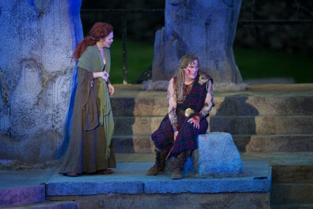 Kim Martin-Cotten and John Rensenhouse in the Heart of America Shakespeare Festival’s 2011 production of Macbeth. Photo by Brian Collins.