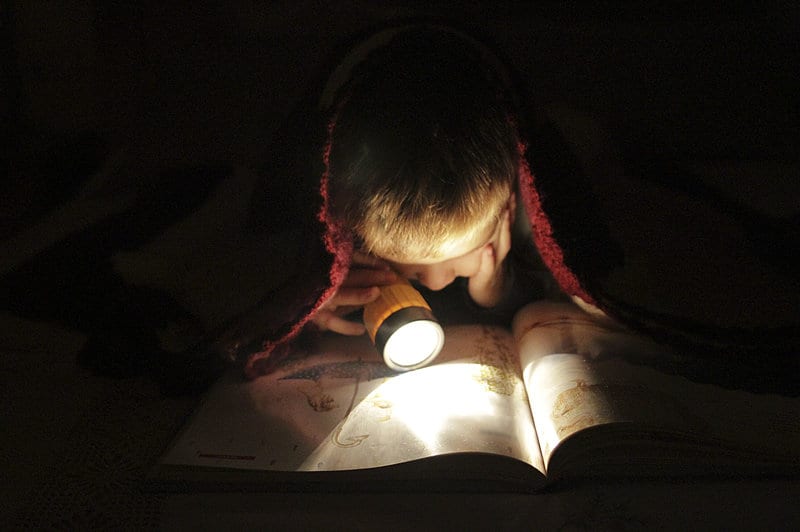 A child reading.