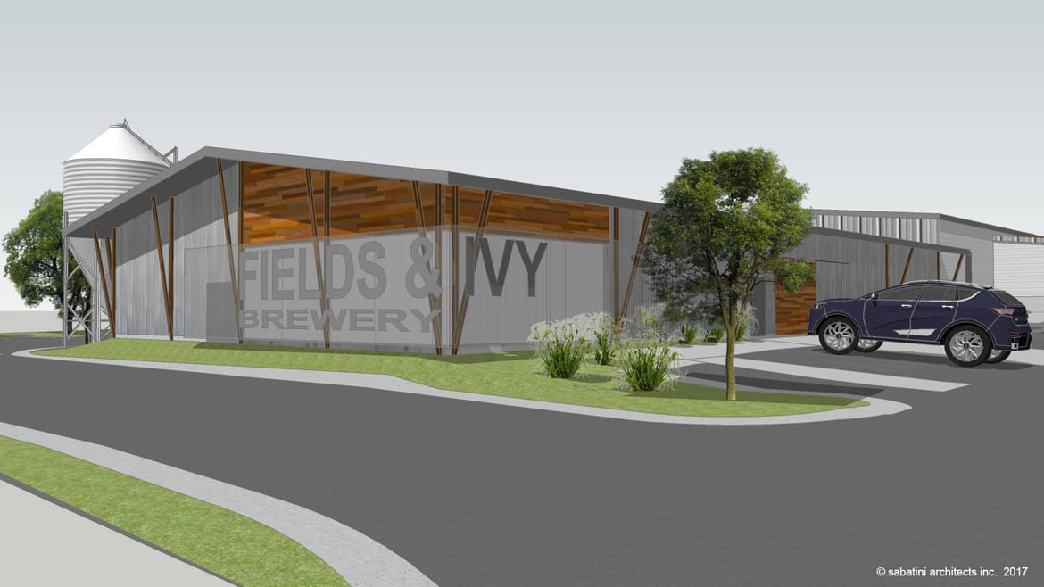 A rendering of what the future Fields and Ivy Brewery