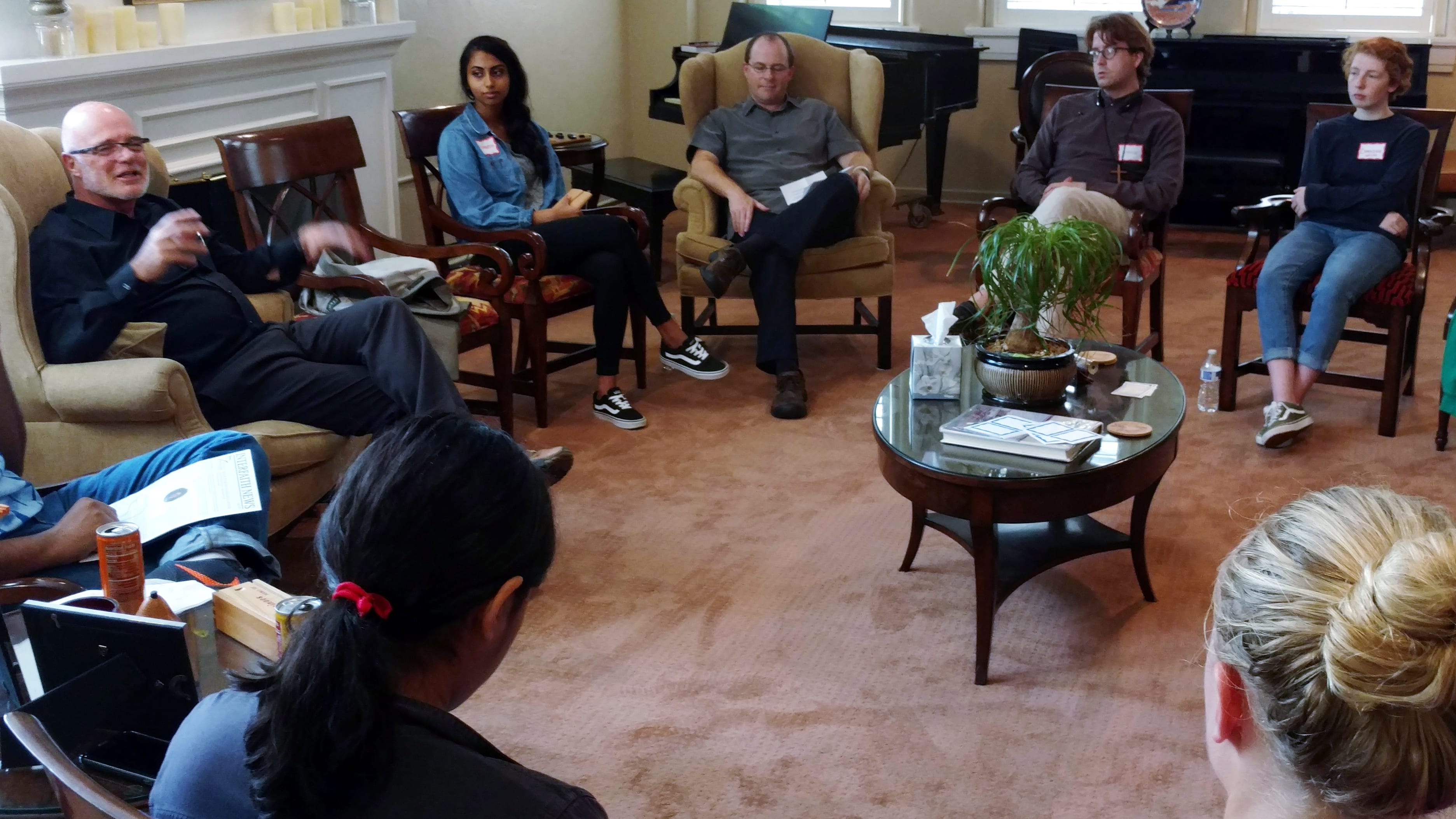 Brian McLaren meets with members and leaders of the Kansas City Interfaith Youth Alliance