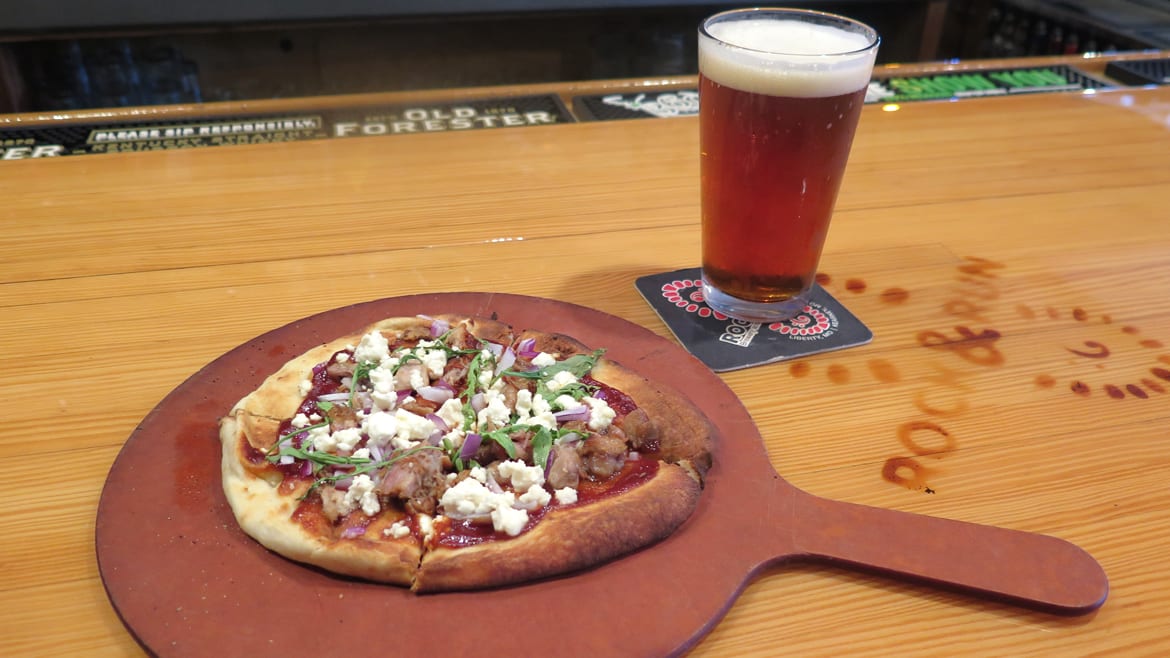 Rock and Run’s barbecue pulled pork flatbread