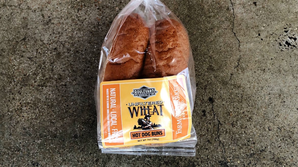 Farm to Market and the Boulevard Brewing Company have collaborated on an Unfiltered Wheat Hot Dog Bun