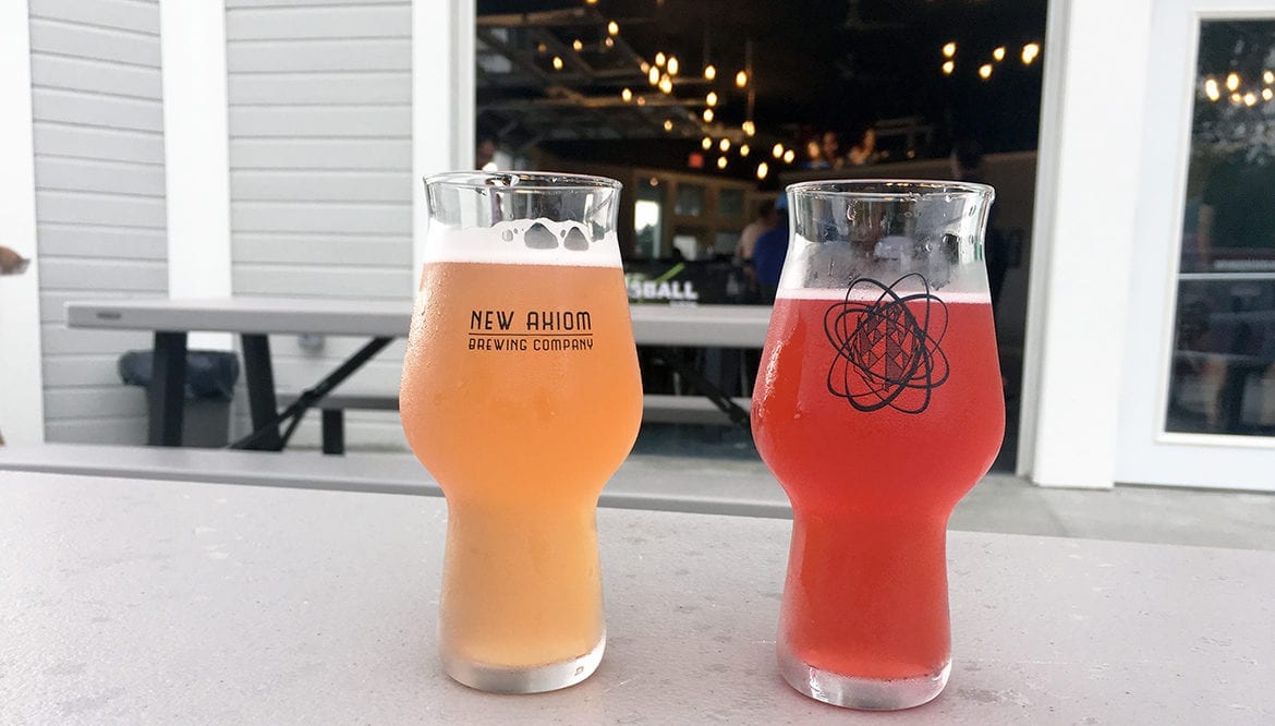 Number Theory Hefeweizen and Crimson Bog Sour are two of the beers