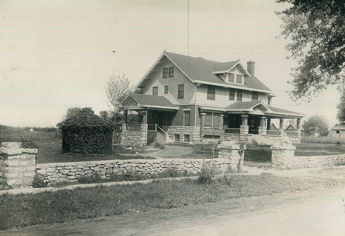 A black and white photo of a home