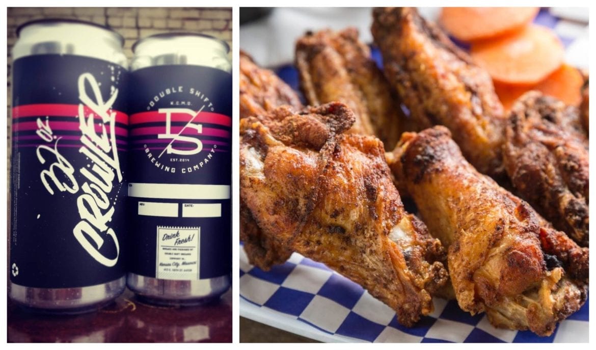 Double Shift has crowlers and Bier Station has a new menu, including chicken wings.
