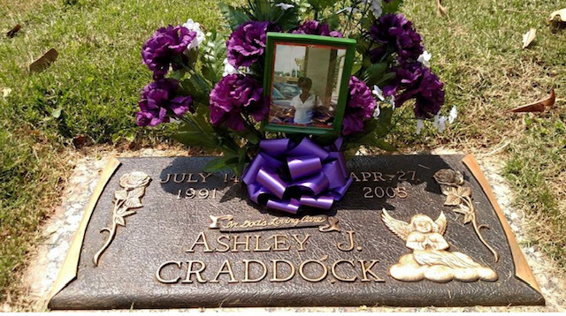 Photo of Ashley Craddock's grave