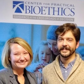 Lindsey Jarrett of Cerner Corp. and Matthew Pjecha of the Center for Practical Bioethics
