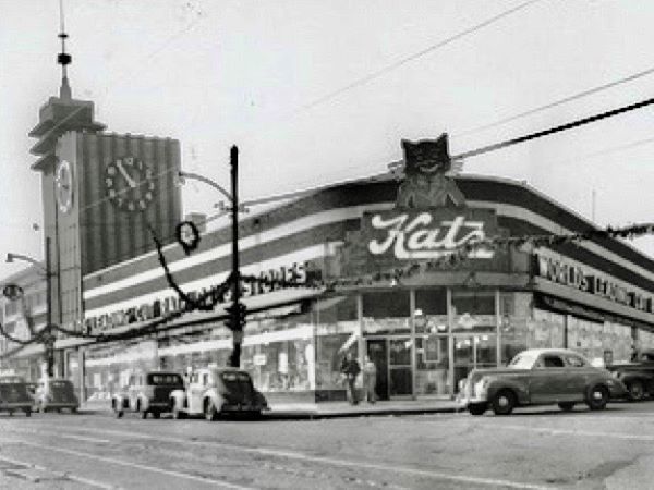 The well-known Katz store on Main Street at Westport Road.