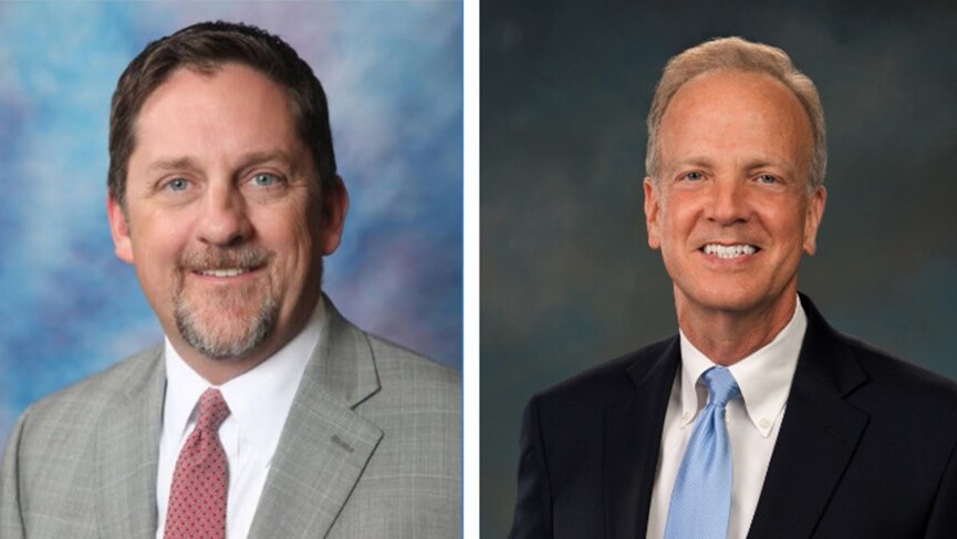 Former Kansas City, Kansas, mayor Mark Holland, left, will face incumbent Sen. Jerry Moran in November.