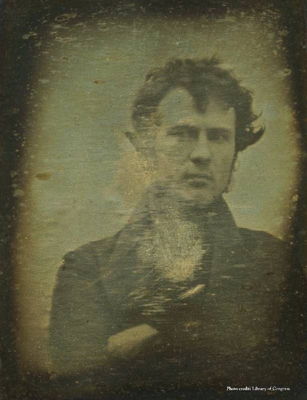 Photograph of Robert Cornelius of Philadelphia, Pennsylvania, taken in 1839.