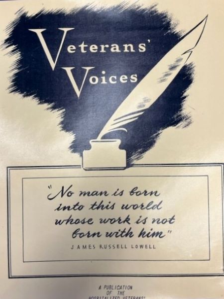 Cover of Veterans’ Voices magazine in 1952.