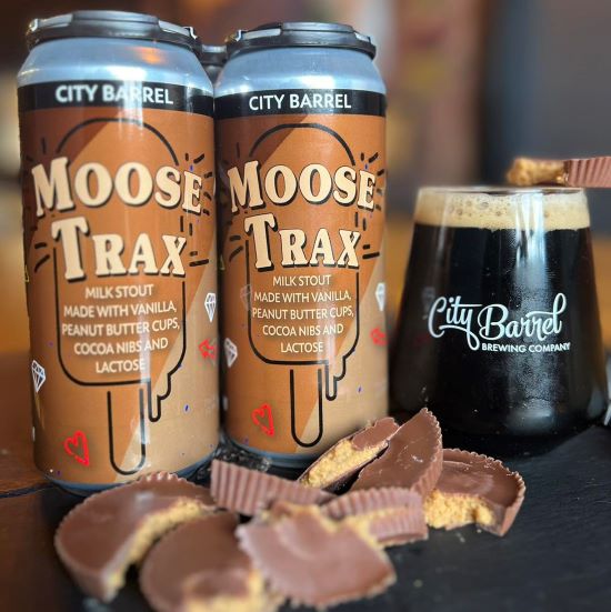 City Barrel’s newest stout, Moose Trax, evokes your favorite peanut butter cup.