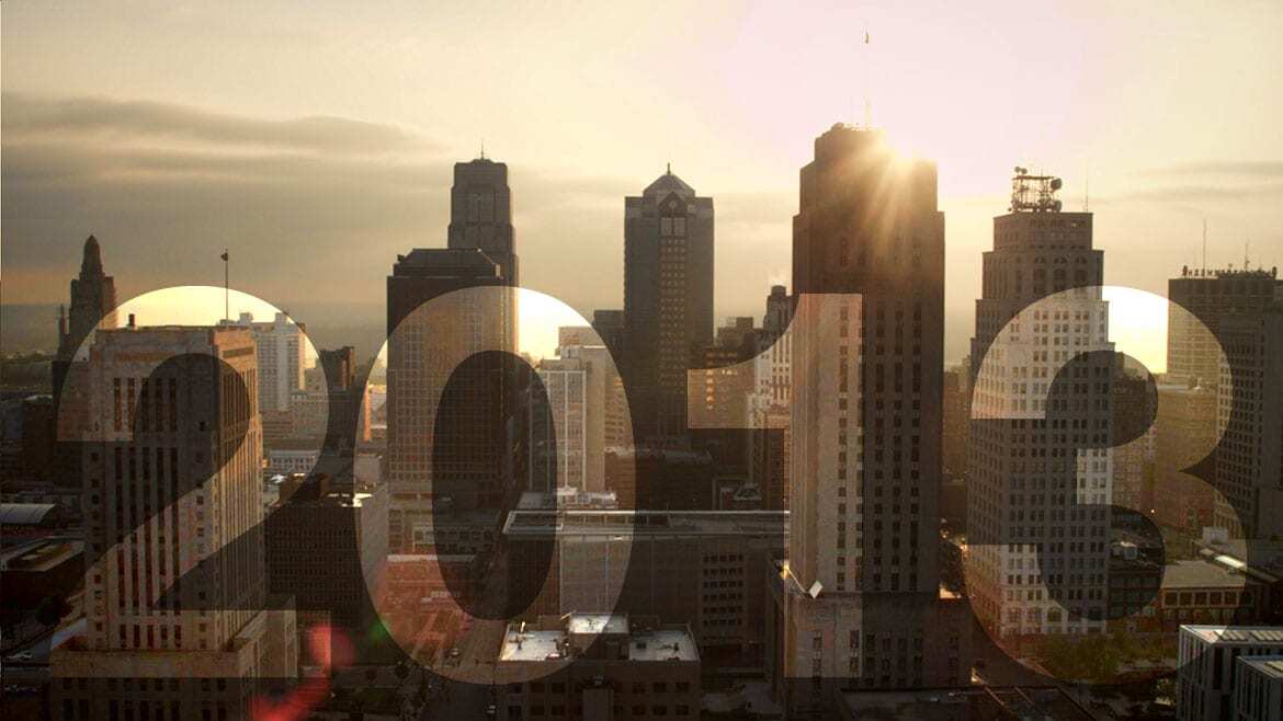 KC Downtown with 2013 across the front