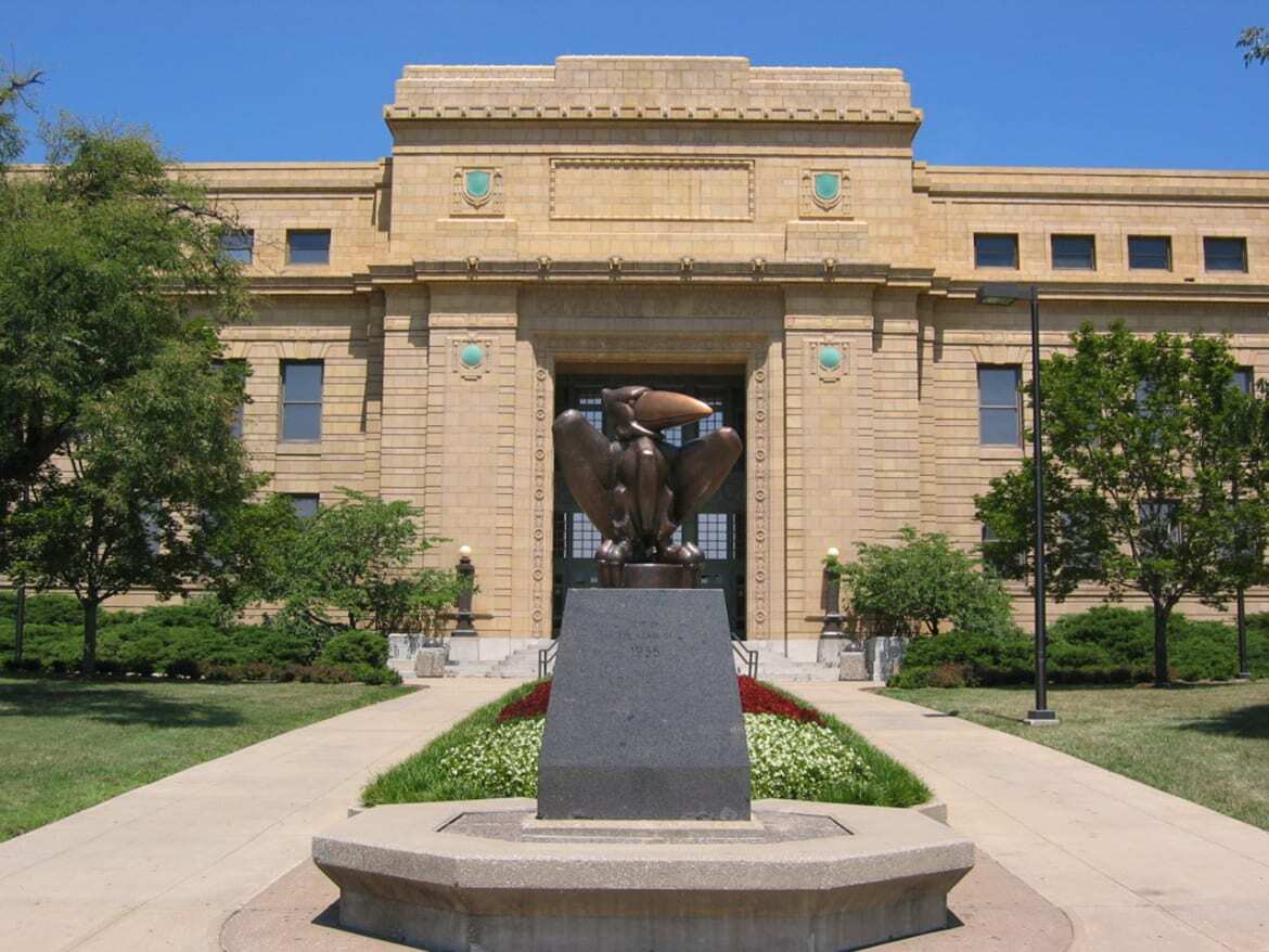 Picture of Strong Hall at the University of Kansas.