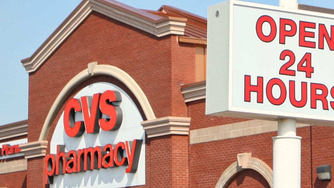 CVS Pharmacy and Open 24 Hours sign