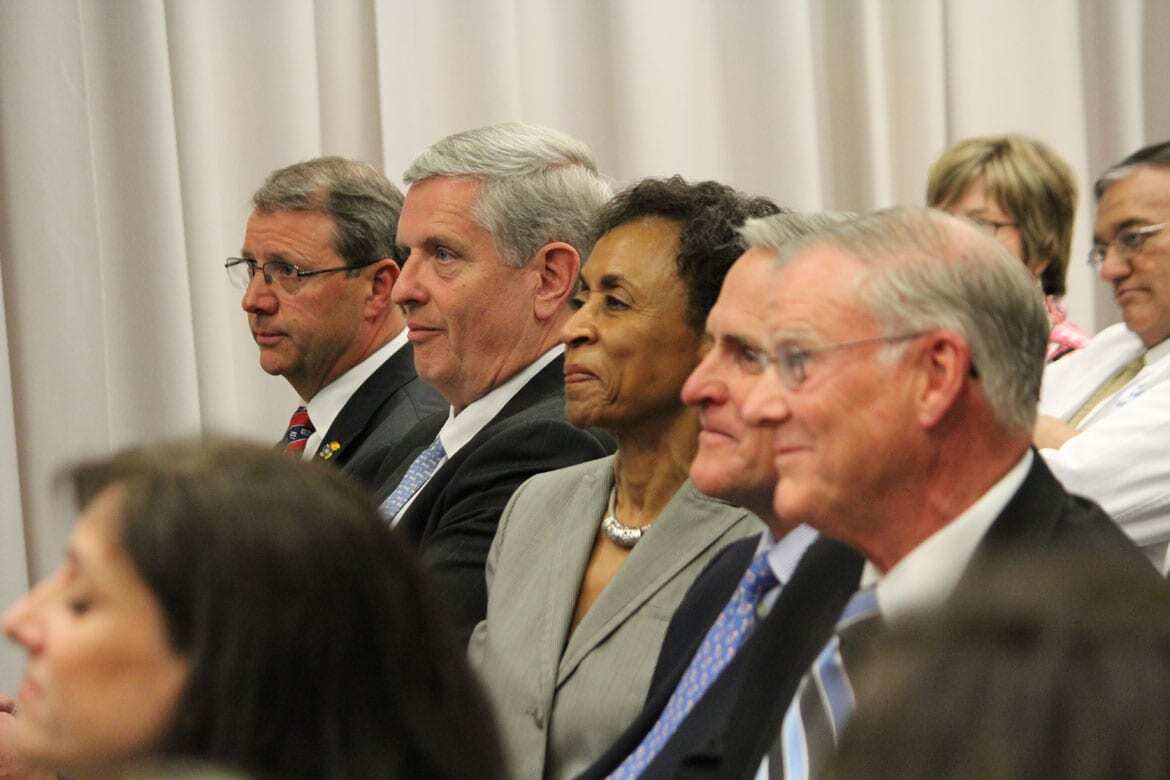 Officials on hand for medical school announcement