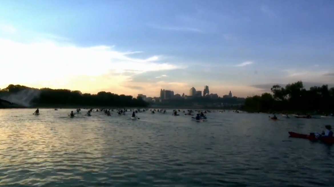 River at sunset