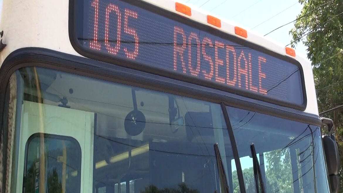 Front of bus 105.