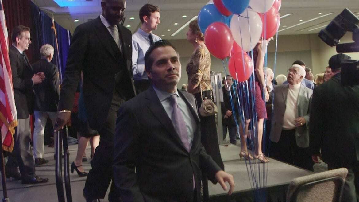 Photo of Greg Orman by stage