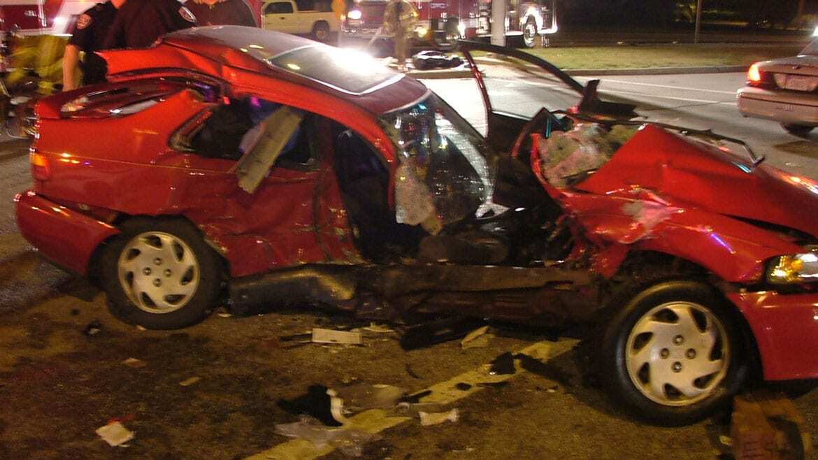 smashed car