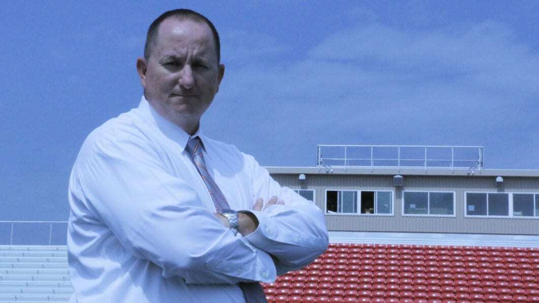 Allan Markley at stadium