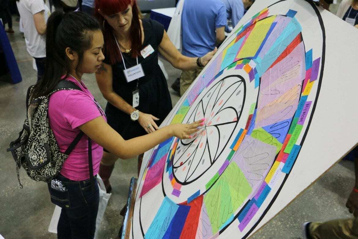 student at johnson county mental health center booth