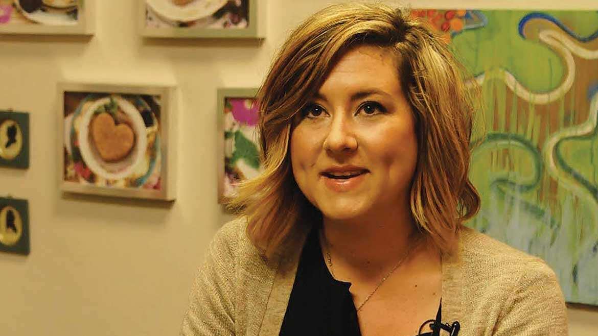Callie England, creator of Rawxies is featured in "90 on the Clock," premiering here next Wednesday, Sept. 23.