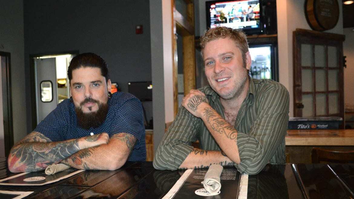 Owners Jayson Eggers, from left, and Aaron Mulder opened Long-Bell Pizza Co. in the former Next Door Pizza space in Lee's Summit. (Photo: Jonathan Bender | Flatland)