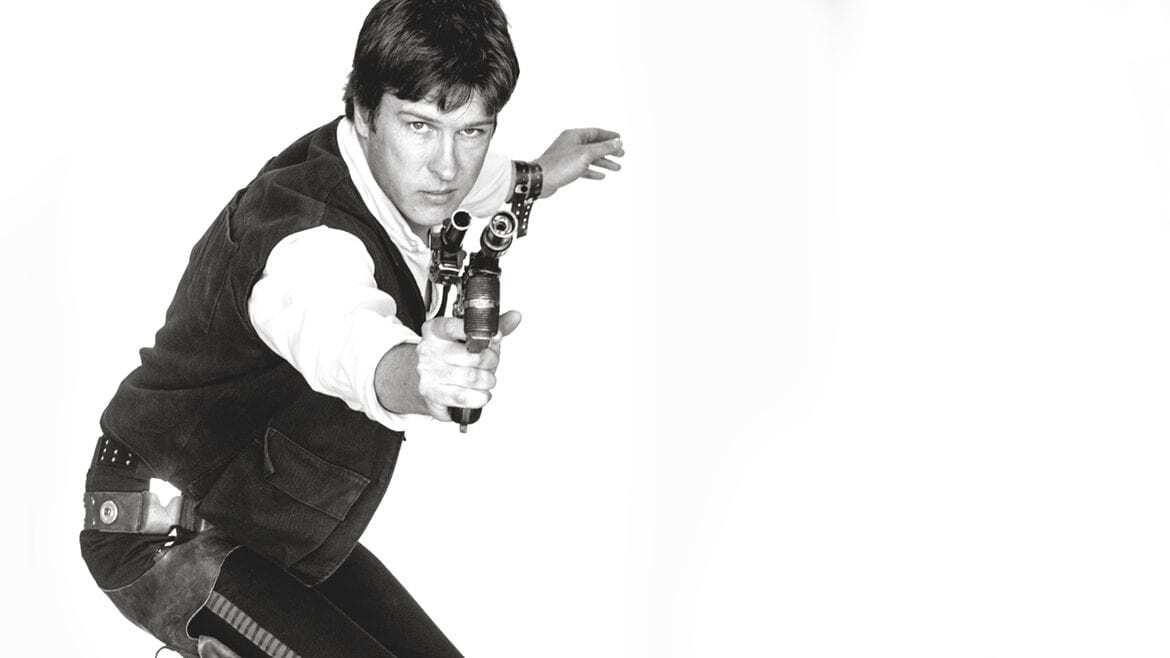 A man dressed as Hans Solo