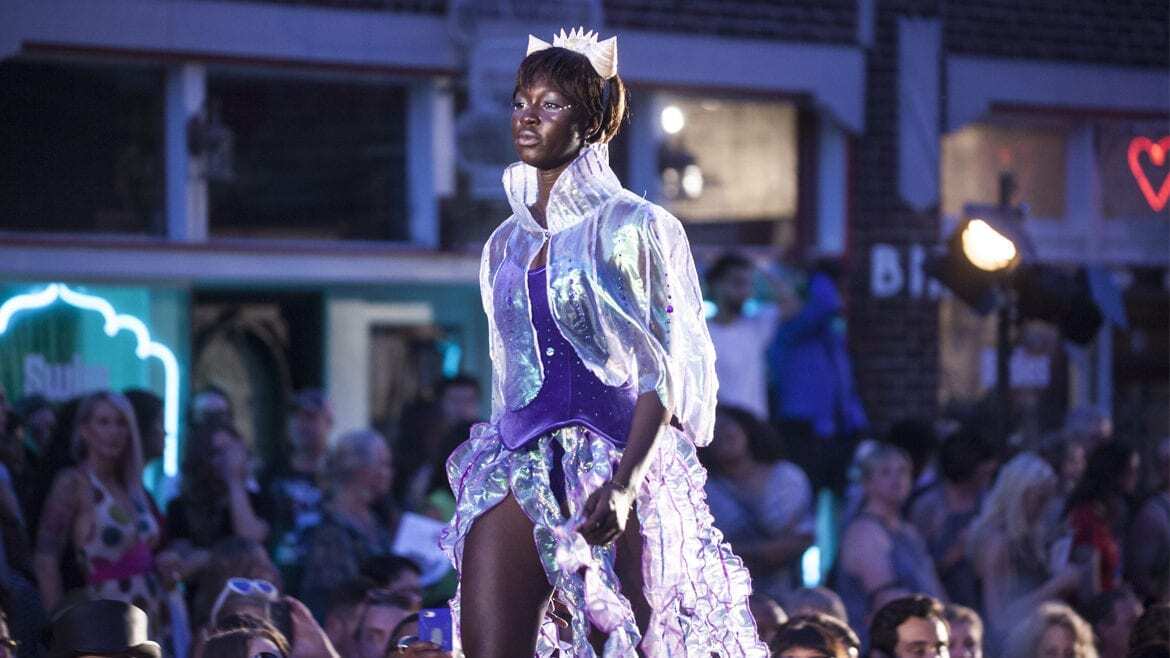 Model on the catwalk in Kansas City