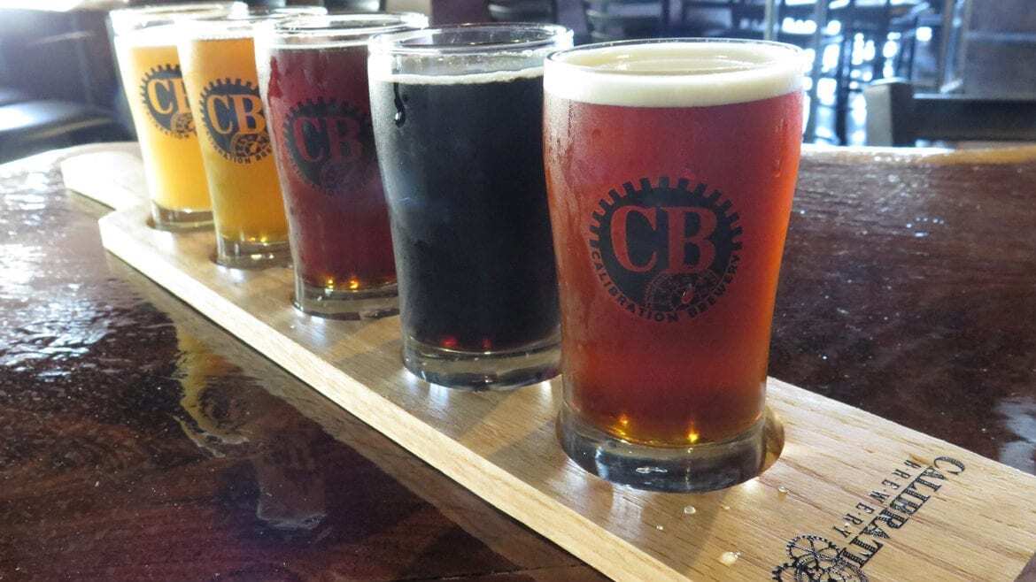 A flight of beers