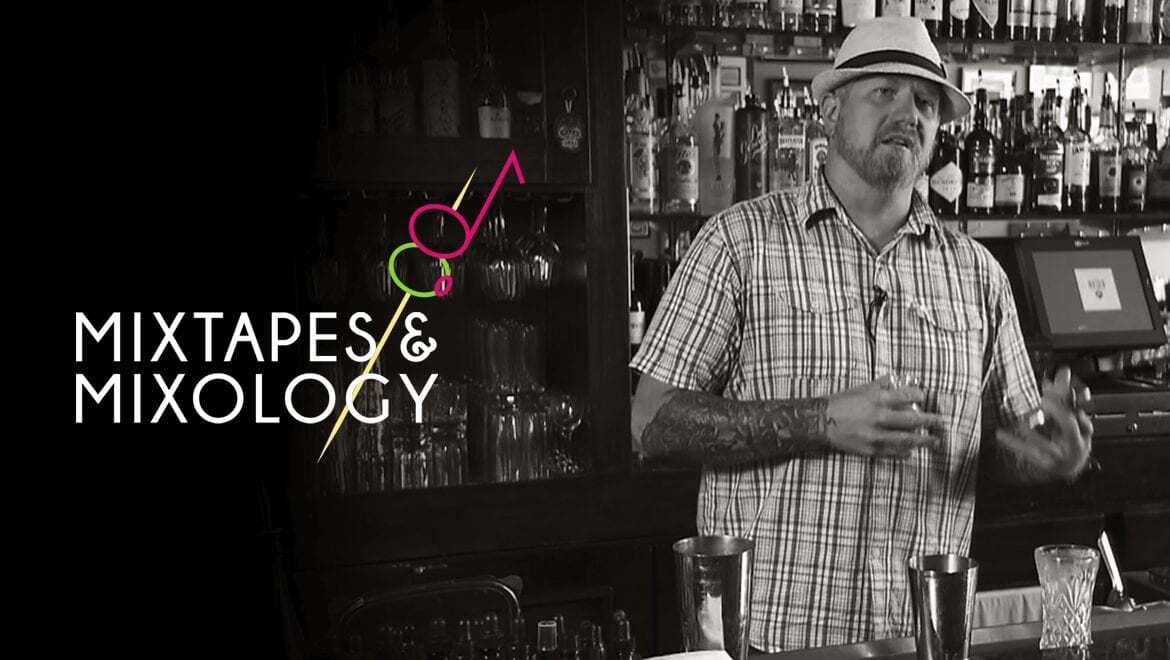 A man behind a bar