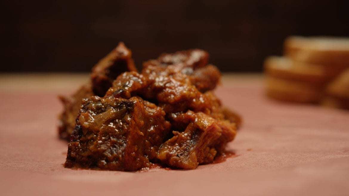 Burnt ends piled high.