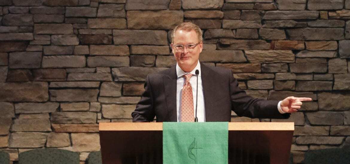 Adam Hamilton at pulpit