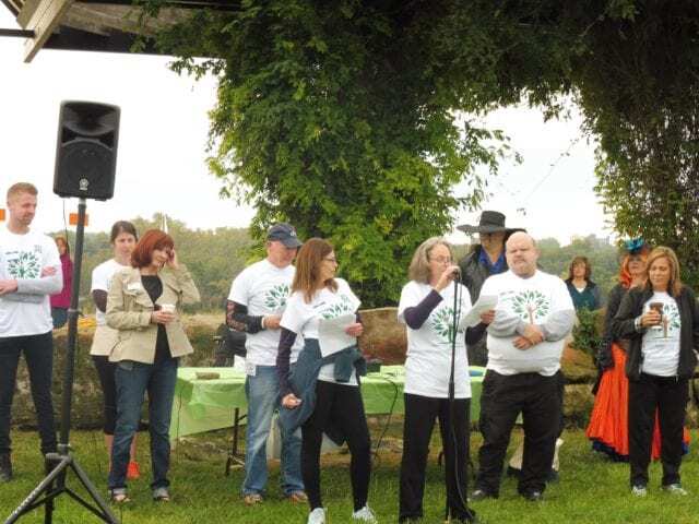 Heidi Custin addresses at the 5k walk/run