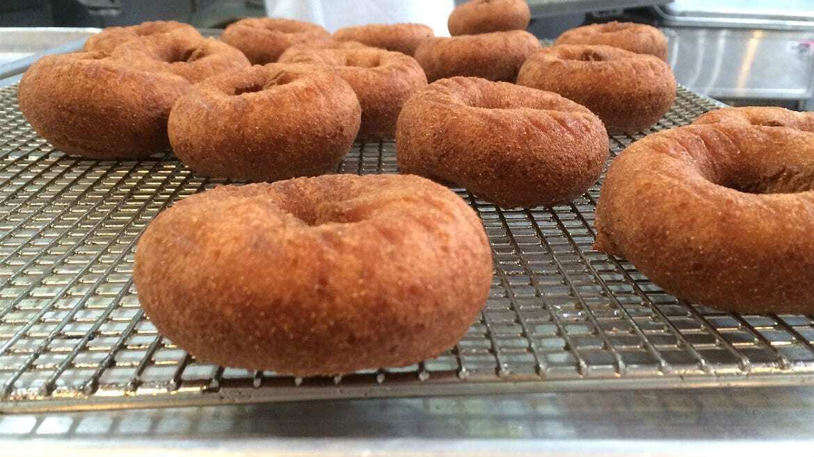 doughnuts on a rack