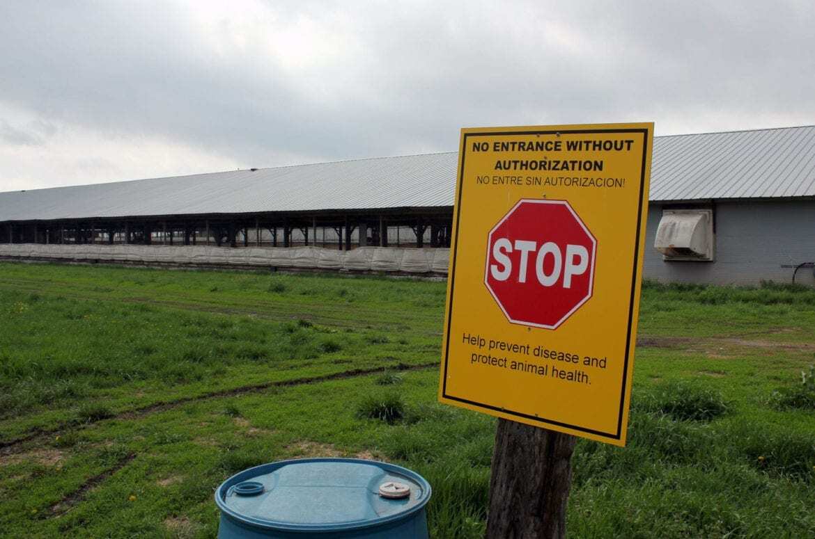 A sign