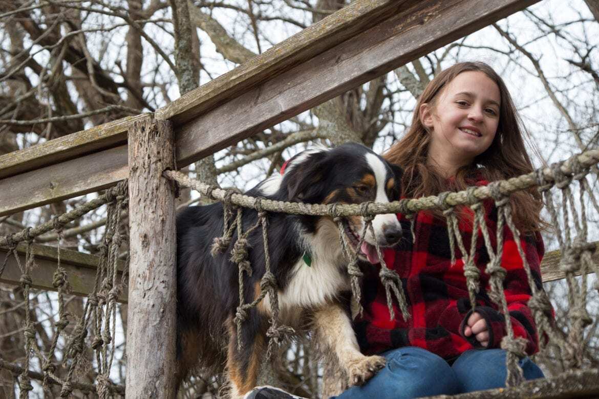 Jamie with her dog