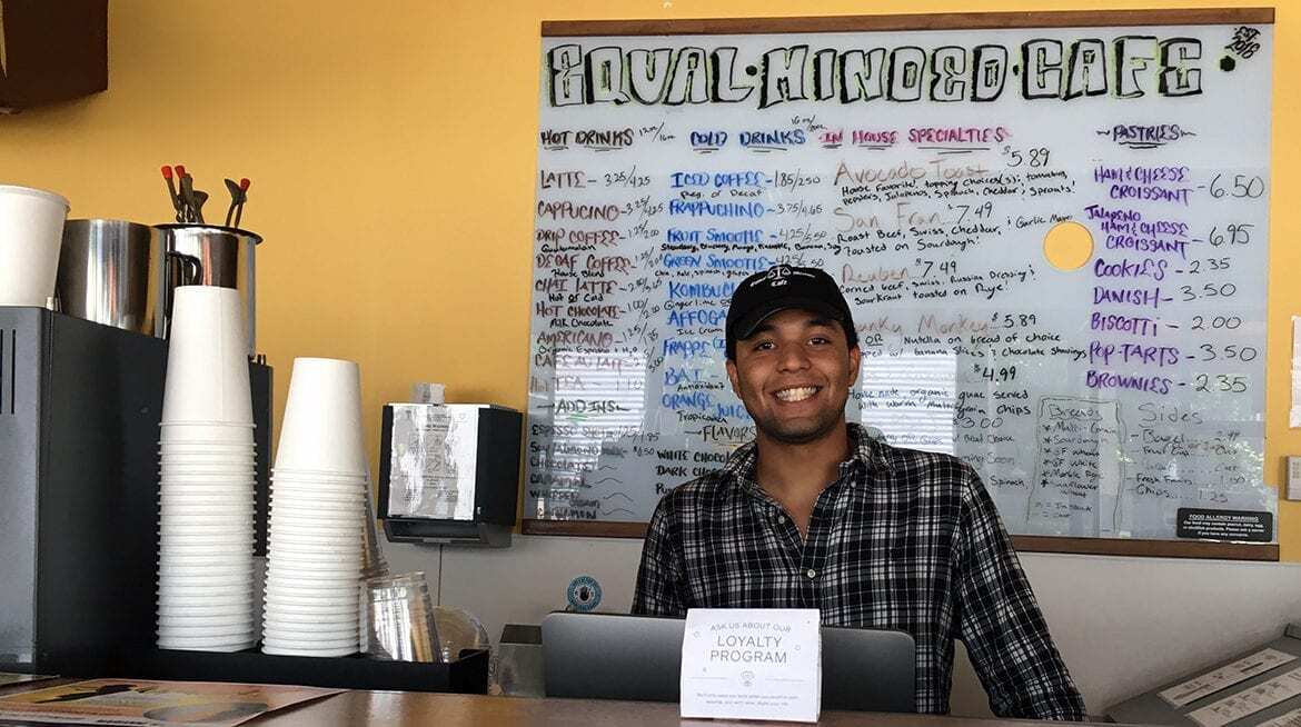 Dontavious Young, owner of Equal-Minded Cafe,