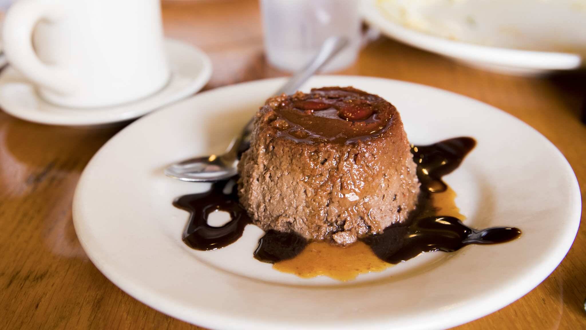 The intensely rich chocolate flan at Zen Zero 