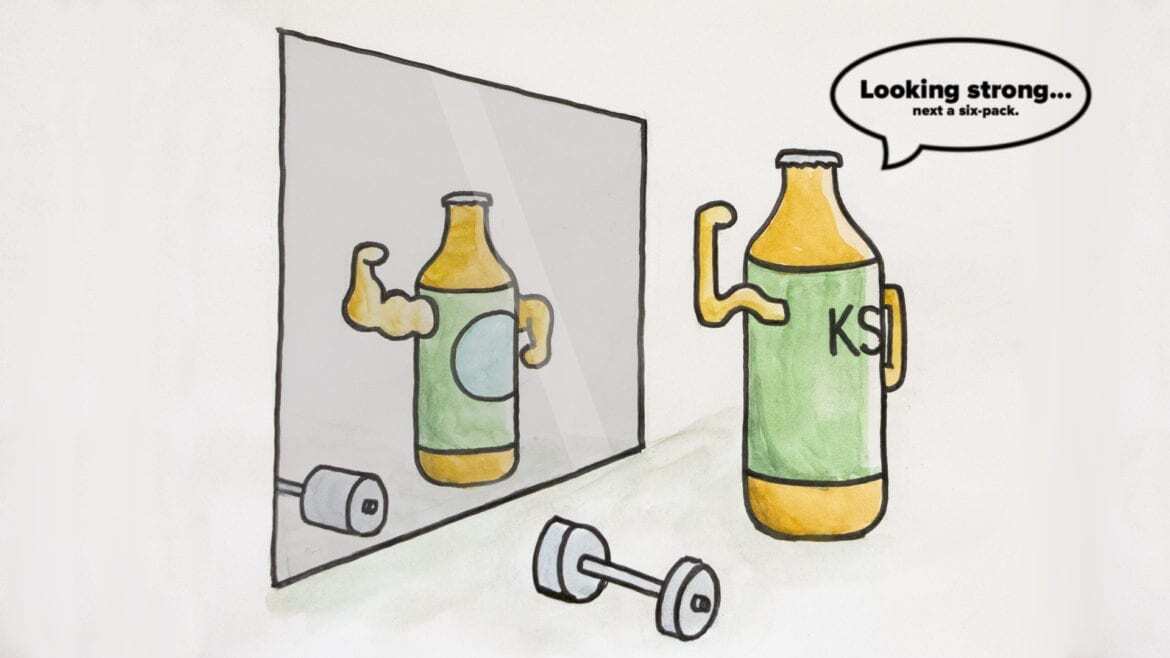 strong beer illustration