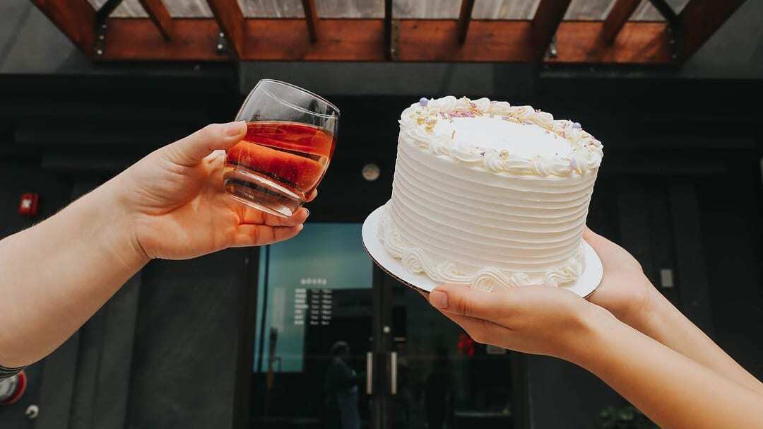 Have your cake and wine too with McLain's Market Lawrence.