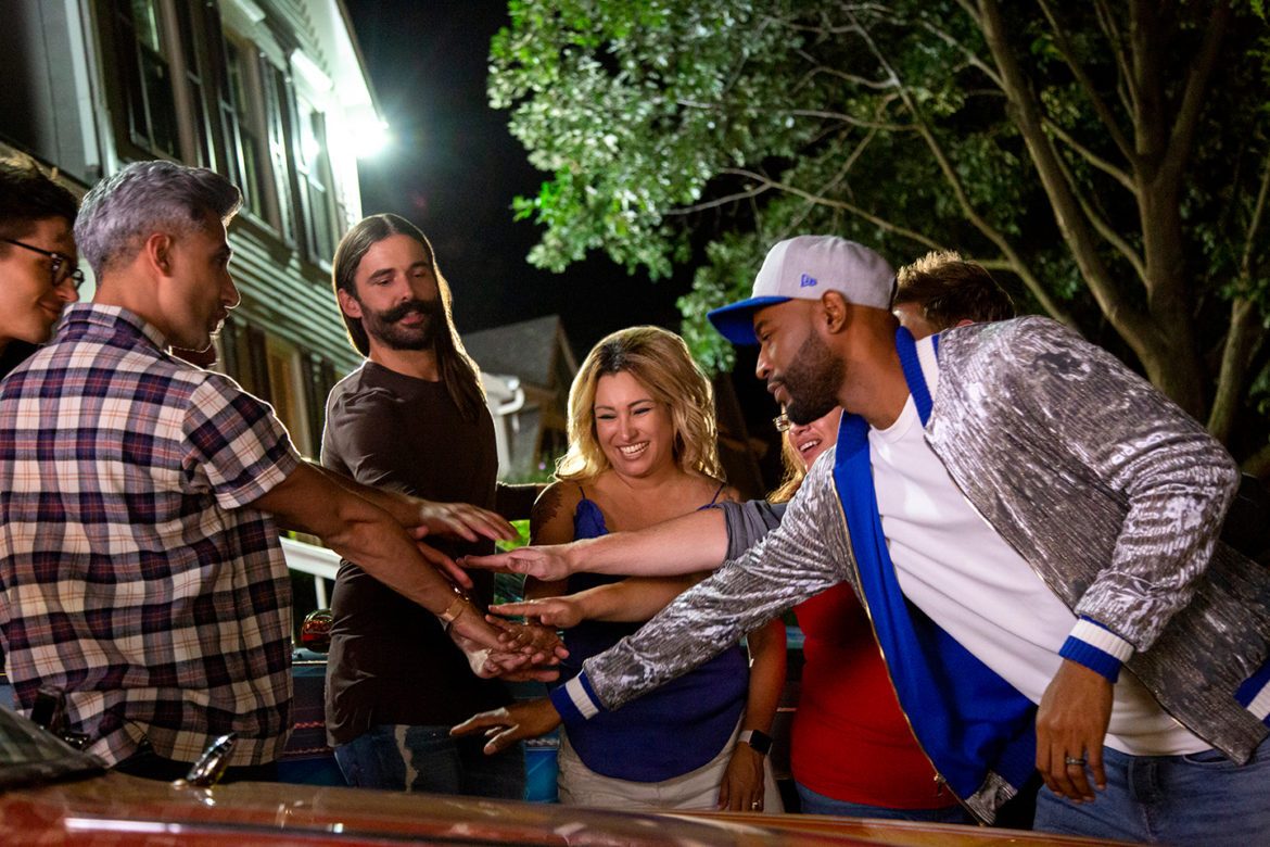 Deanna Munñoz with the Fab Five of "Queer Eye"