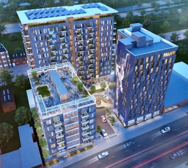 Mashburn Development is proposed a hotel and apartment project at 1650 Broadway just west of the Kauffman Center for the Performing Arts.